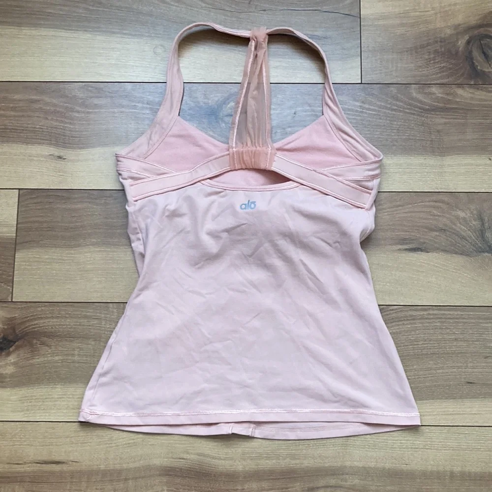 ALO Bliss Shirred Yoga Tank. Size S